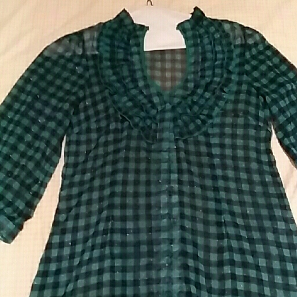 A Green Checkered Blouse